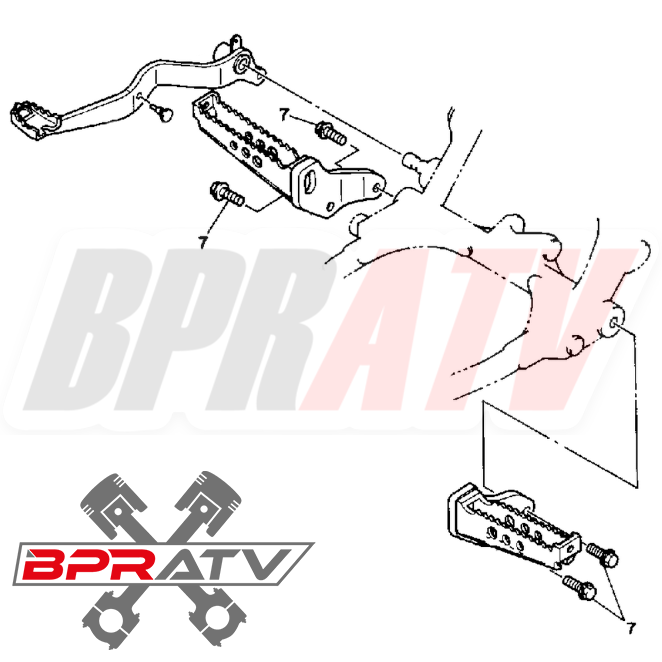 Yamaha Warrior Wolverine 350 TITANIUM Foot Peg Bolts HEX Flange Bolt Upgrade Kit