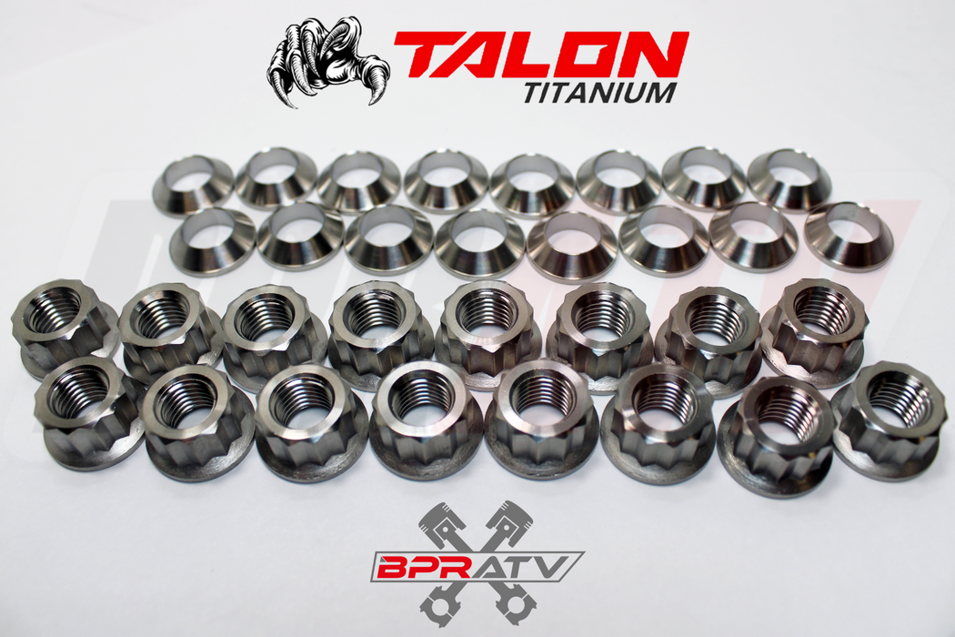 Honda TRX400EX TRX 400EX TITANIUM Lug Nut & Ti TAPERED Adapters Complete Set 16