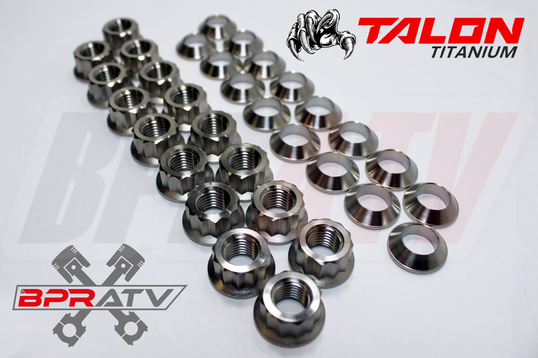 Honda TRX400EX TRX 400EX TITANIUM Lug Nut & Ti TAPERED Adapters Complete Set 16