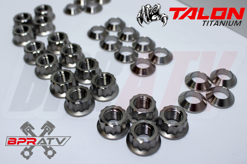 Honda ATC250R ATC 250R TITANIUM Lug Nut Ti Tapered Adaptor Washers Complete Set