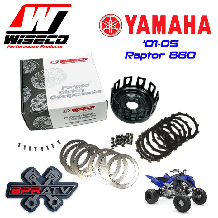 01-05 Yamaha Raptor 660 Wiseco Heavy Duty Billet Clutch Basket Fibers & Springs
