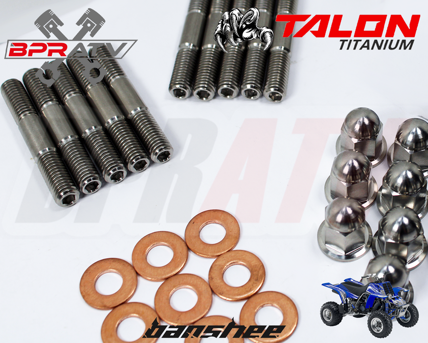 Best Yamaha Banshee YFZ 350 TITANIUM Cylinder Head Bolts Upgrade ACORN Nuts Set