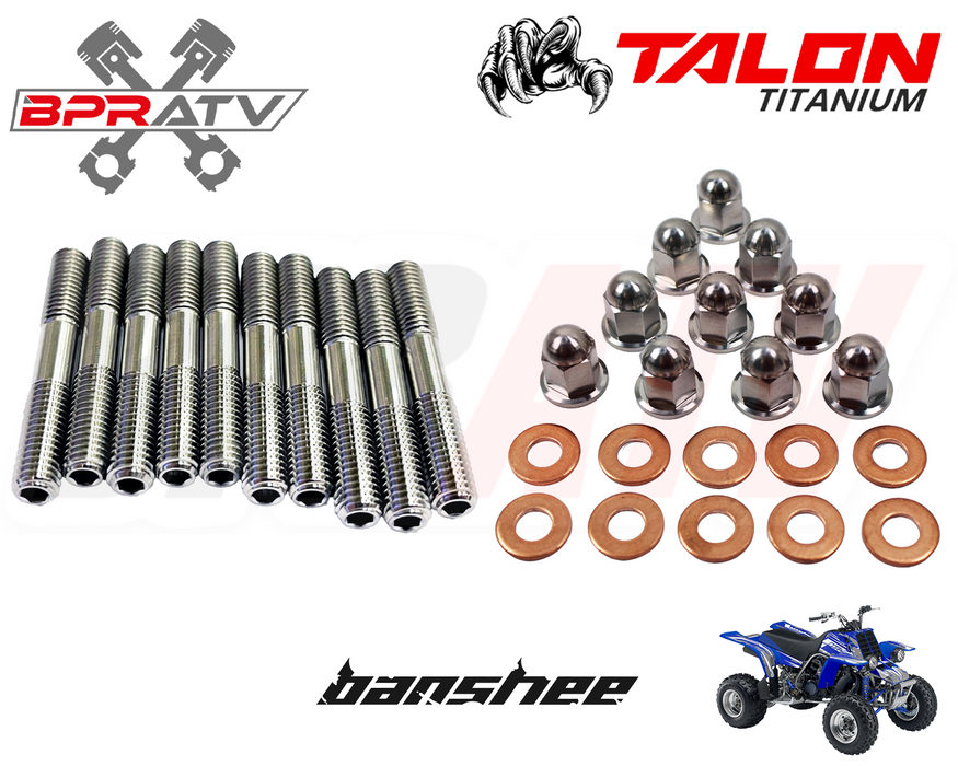 Best Yamaha Banshee YFZ 350 TITANIUM Cylinder Head Bolts Upgrade ACORN Nuts Set