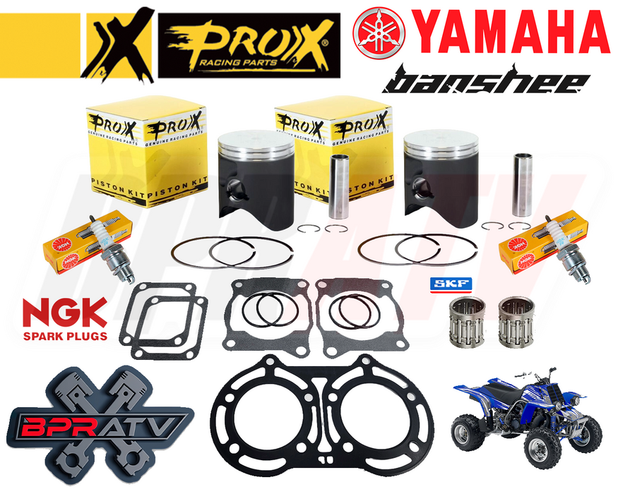 Yamaha Banshee YFZ 350 66.00mm Pro X Pistons Set Top End Gaskets SKF Bearing NGK