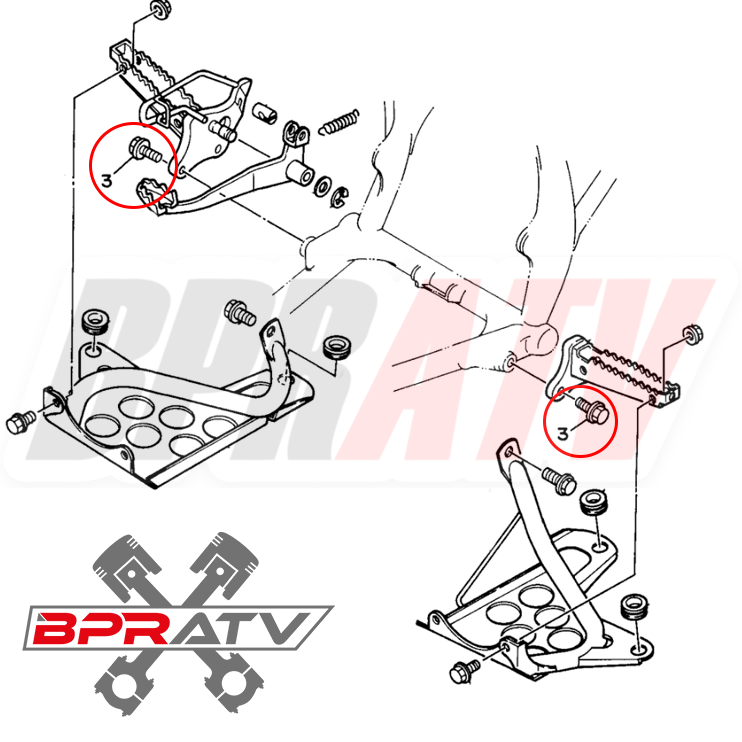 Yamaha Blaster YFS 200 TITANIUM Foot Peg Bolts HEX Flange Bolt Upgrade Set Kit