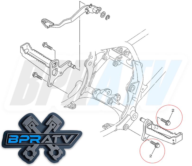 04-13 Raptor 350 YFM350 TITANIUM Foot Peg Bolts HEX Flange Bolt Upgrade Set Kit