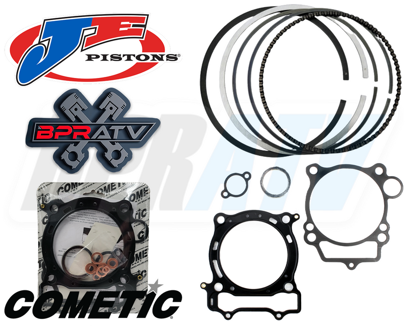 Yamaha YFZ450R YFZ 450R Big Bore 98mm JE Piston Rings Ring Set & Cometic Gasket