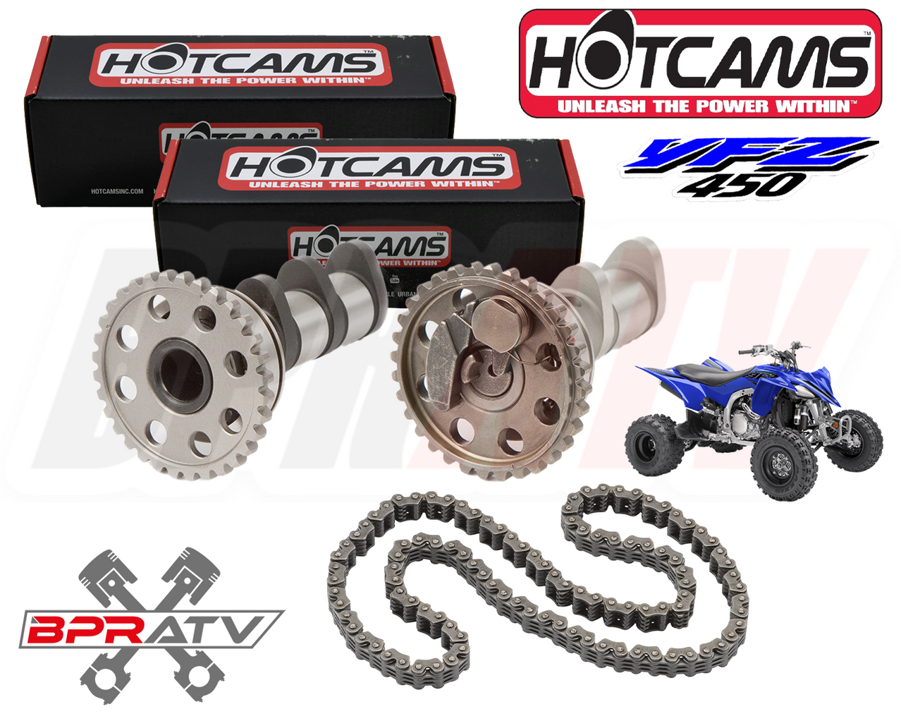 YFZ450 YFZ 450 Big Bore Hotcams Hot Cams Stage 3 Camshafts Cam Timing