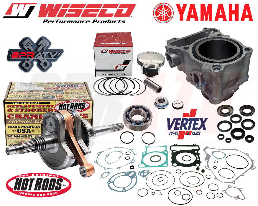 Rhino Grizzly 450 Stock Cylinder Crank Wiseco Piston Simple Complete Rebuild Kit