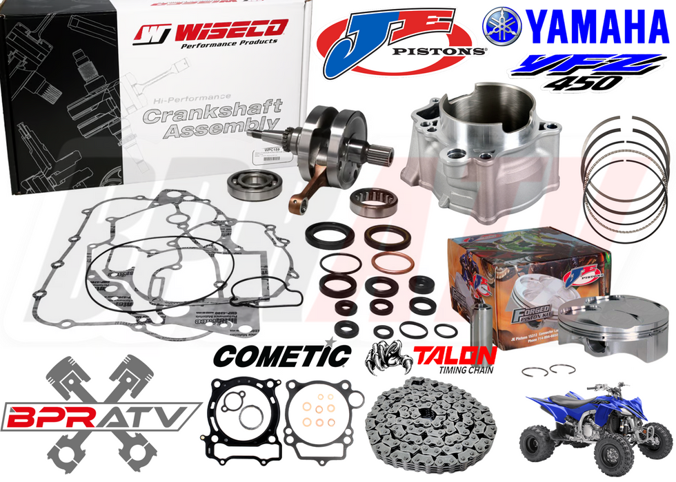 YFZ450 YFZ 450 95mm Stock Bore Cylinder JE Piston Wiseco Crank Motor Rebuild Kit