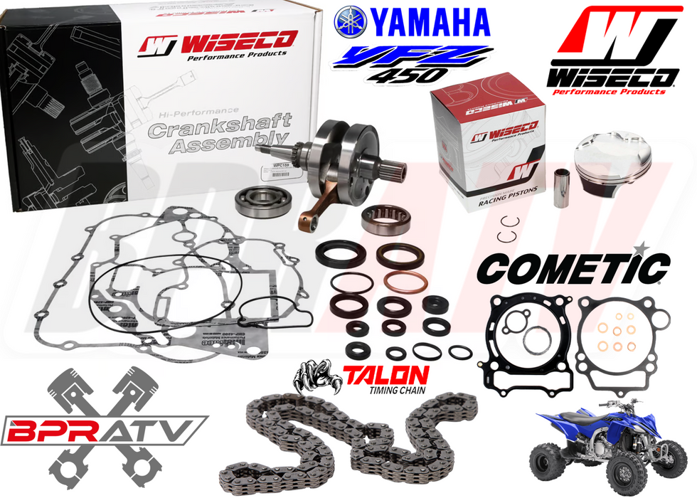 YFZ450 YFZ 450 95mm Stock Bore Pump Gas Wiseco Piston Crank Motor Rebuild Kit BP