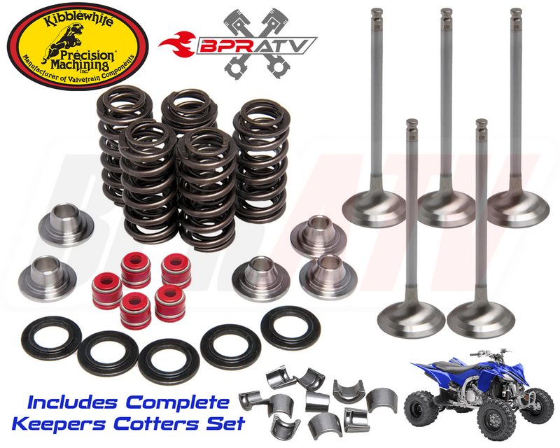YFZ450R YFZ 450R Kibblewhite Intake Exhaust Valves TITANIUM Springs Kit KEEPERS